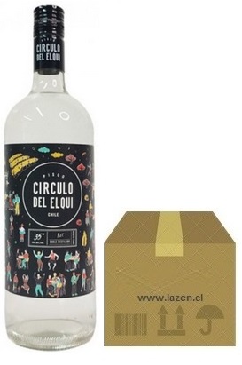 PISCO CIRCULO DEL ELQUI TRANSPARENTE 35° 1000CC CAJAx6