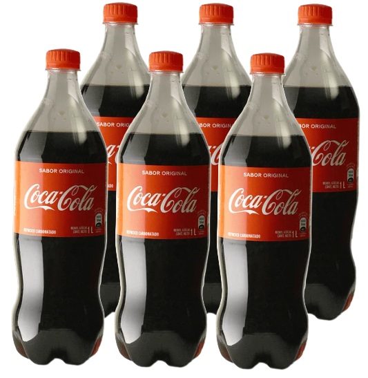 COCA COLA PET 1000CC  DISPLAYx6