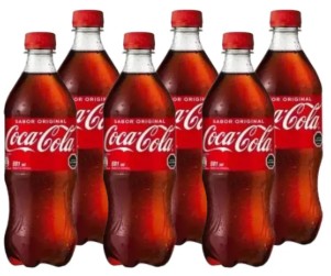 COCA COLA PET 591CC DISPLAYx6
