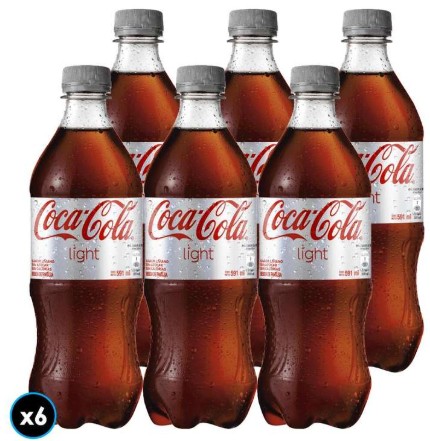 COCA COLA LIGHT 591CC DISPLAYx6