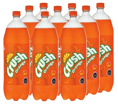 ORANGE CRUSH PET 2000CC DISPLAYx9