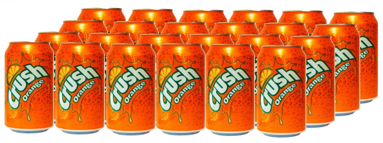 ORANGE CRUSH LATA 350CC DISPLAYx24