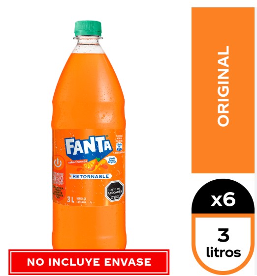 FANTA 3000CC RETORNABLE CAJAx6