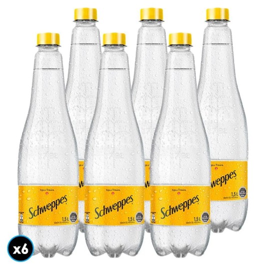 SCHWEPPES AGUA TONICA 1500CC DISPLAYx6