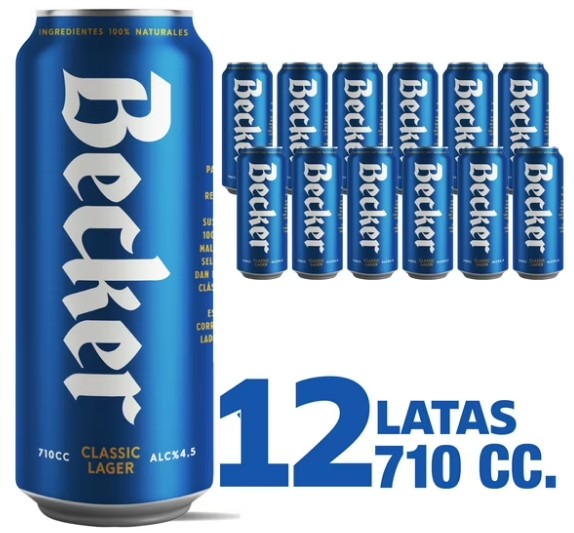 CERVEZA BECKER LATA 710CC PACKx12