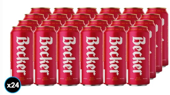 CERVEZA BECKER ROJA 473CC PACKx24