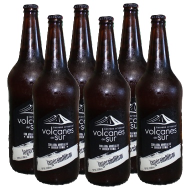 VOLCANES DEL SUR LAGER SIN FILTRAR 1050CC PACKx6