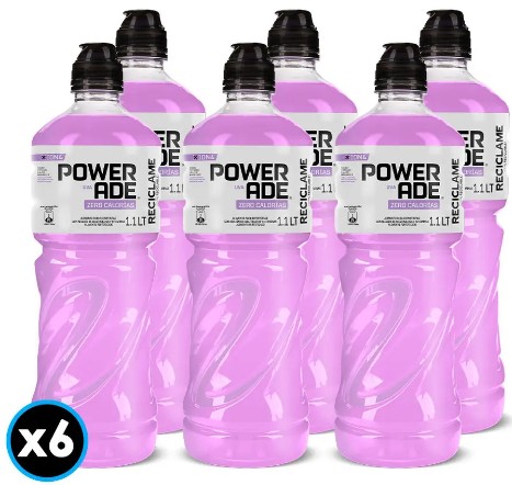 POWER ADE ZERO UVA 1100CC PACKx6