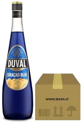 CURACAO BLUE DUVAL 750CC 34° CAJAx12