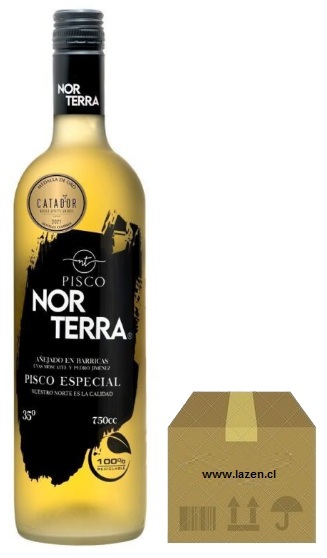 PISCO NOR TERRA AÑEJADO 35° 750CC CAJAx6