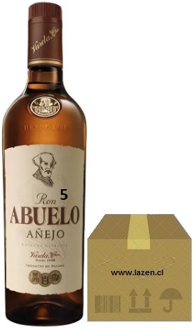RON ABUELO AÑEJO 5 AÑOS 750CC CAJAx12