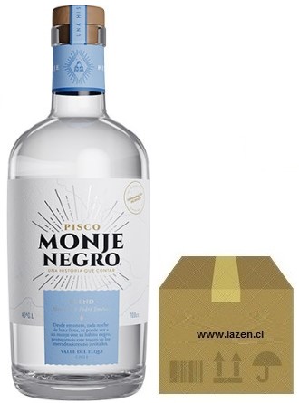 [Pisco] PISCO MONJE NEGRO TRANSPARENTE 700CC 40° CAJAx6