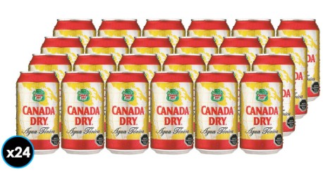 [Bebidas] AGUA TONICA CANADA DRY LATA 350CC CAJAx24