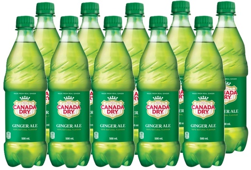 [Bebidas] CANADA DRY 500CC PET DISPLAYx12