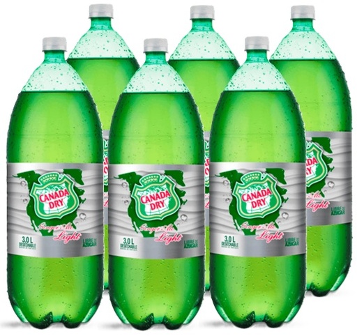[Bebidas] CANADA DRY LIGHT PET 3000CC DISPLAYx6