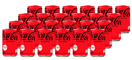 [Bebida] MINI COCA COLA ZERO LATA 220CC DISPLAYx24