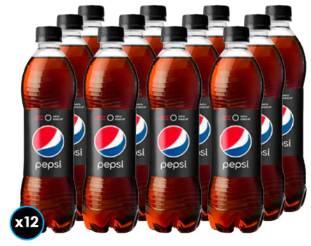 [Bebida] PEPSI ZERO PET 600CC DISPLAYx12
