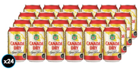[Bebida] AGUA TONICA CANADA DRY LATA 350CC CAJAx24
