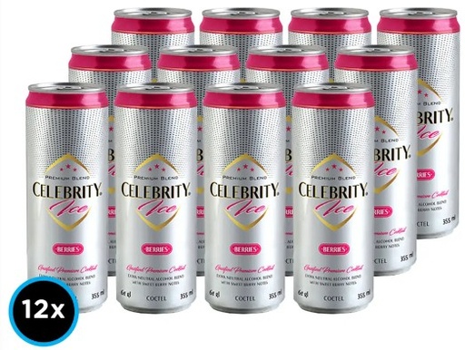 [Coctel] CELEBRITY BERRIES ICE LATA 355CC PACKx12