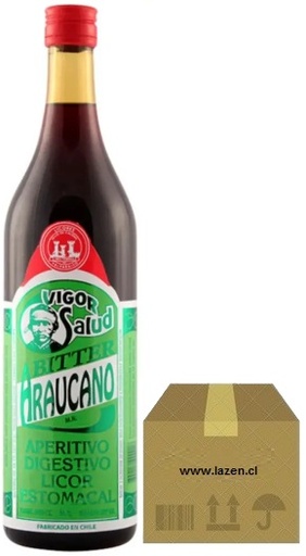 [Licor] LICOR ARAUCANO BITTER 900CC 28° CAJAx12