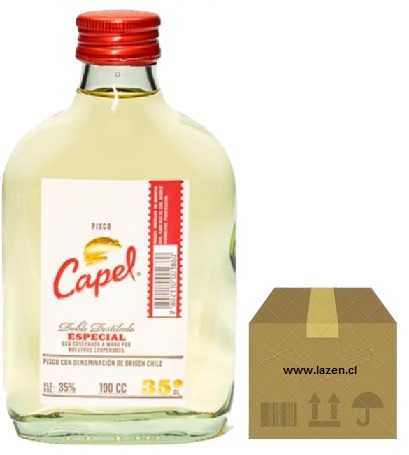 [Pisco] CAPEL 35° DOBLE DESTILADO 190CC CAJAx24