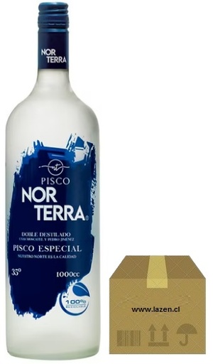 [Pisco] PISCO NOR TERRA TRANSPARENTE 35° 1000CC CAJAx6